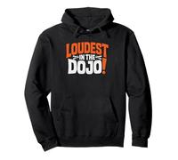 Karate Mom Loudest Voice Dojo Martial Arts Mama Cheering Pullover Hoodie