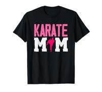 Karate Mom Martial Arts Mother Fighter Kicking Silhouette T-Shirt
