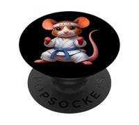 Karate Mouse Champion Spirit Fighter PopSockets Adhesive PopGrip