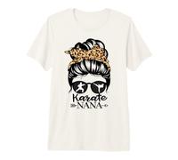 Karate Nana Messy Bun Hair Funny Karate Fighter Nana Premium T-Shirt