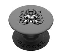 Karate Octopus - Black Belt in All Eight Limbs Pulpo Dojo PopSockets Adhesive PopGrip