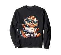 Karate Otter Mastery Cool Shades Fun Sweatshirt