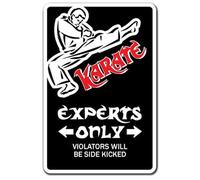 Karate Parking Martial Arts Black Belt Master Instructor School Class 8X12 Inches