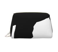 Karate Printed Makeup Bag for Women Portable Leather Make up Bag Travel Gold Zipper Cosmetic Bags Organizer