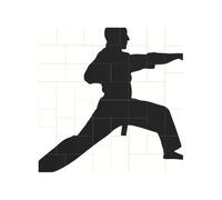 karate Printed Square Jigsaw Puzzle 12.8x12.8 CM, Puzzle Challenging Game for Adults Gifts, Family Fun Decorative Wall Decor