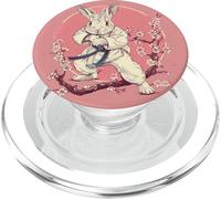 Karate Rabbit Motif Taekwondo Jiu-Jitsu MMA Cute Bunny PopSockets PopGrip for MagSafe