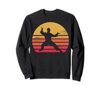 Karate Retro Sunset Funny Martial Warrior Fighter Spirit Sweatshirt