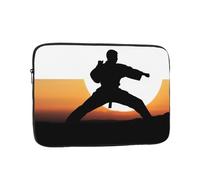 Karate Silhouette Laptop Case 13 inch Shockproof Protective Notebook Case Water Resistant Computer Bag Carrying Computer Bag Portable Laptop Sleeve Briefcase for Men Women