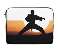 Karate Silhouette Laptop Sleeve Case 12inch, Shockproof Protective Case, 10-17 Inch Computer Sleeve, Water Resistant Laptop Briefcase for Men Women Compatible with MacBook Air/Notebook/Tablet