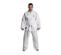 Karate Suit Uniform Gi Kit with Belt by Athletics Gear | Polyester Cotton Blend, Light Weight, for Kids, Men & Women (White, 0/130 cm)