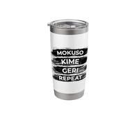 Karate Techniques Black Belt Stainless Steel Insulated Tumbler