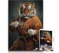 Karate Tiger Jigsaw Puzzle 1000 Educational Fun Learning Activity Game Perfect Thoughtful Gift for Any Occasion Size 50x75cm
