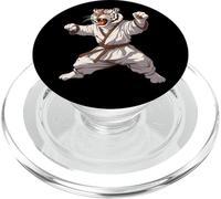 Karate Tiger Kung Fu MMA Kickboxing Jiu-Jitsu Tiger Lover PopSockets PopGrip for MagSafe