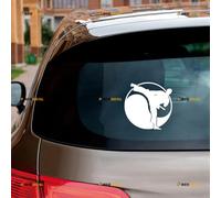 Karate Yin Yang Sticker Decal Vinyl Fighting Japanese Martial - 2 Pack White 10.2cm - for Car Boat Laptop Cup No Background Die-Cut