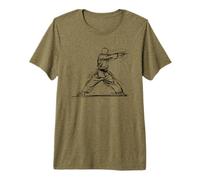 Karateka One Line Drawing Self-Defense Kumite Premium T-Shirt