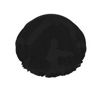 Karates Print Premium Double Layer Shower Cap For Women With Reusable Shower Cap For Hair - Waterproof Plastic Cap - Shower Caps For Long, Short And Curly Hairs