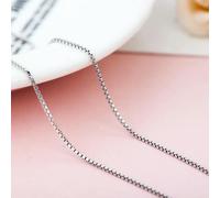 Karavionu 0.65-1.5mm 16-20 Inch 18k Gold Rose Gold Thin Box Chain Necklace 925 Sterling Silver Chain