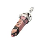 Karavionu 18" Black Cord Hexagonal Chakra Crystal Pendant Necklace with Gold Plating Bullet Gemstone Jewelry for Women & Men for Parties