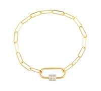 Karavionu Gemnel Korean Style 18k Gold Vermeil Chunky Hoop Toggle Link Bracelet