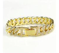 Karavionu Price Bling Choker Hip Hop 12.5mm Silver or Gold Cuba Thick Iced Out Cuban Link Chain Necklace Men Women Jewelry