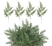 KARBAG 30 PCS Artificial Faux Cedar Branches, 12.2 Inch Fake Foliage Pine Stems Picks Artificial Green Cedar Sprigs Artificial Cedar Branches for Christmas Tree DIY Garland Home Garden Decoration