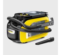 Kärcher SE 3-18 Compact Cordless Vacuum Cleaner (Integrated Spray Hose, Extra Wash and Crevice Nozzle for Upholstery Cleaning, 75 mm Width, Flush Function, Car Cleaning, with Battery and Charger)