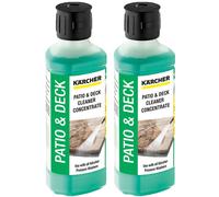 KARCHER Genuine Patio + Deck Pressure Washer Cleaner Detergent Fluid - Mixes up to 5L (Pack of 2)