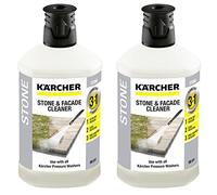 Karcher Genuine Stone & Facade Cleaner Plug 'n' Clean 3 in 1 Detergent (1 Litre, Pack of 2)