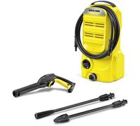 Kärcher K 2 Classic Pressure Washer, Pressure: max. 110 bar, Flow Rate: 360 l/h, Area Coverage: 20 m²/h, Water Filter, Weight: 3.4 kg, high-Pressure Hose and Gun, one-Way Spray Lance, Dirt Blaster