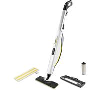Kärcher SC 3 Upright Steam Mop, Heating Time: 30 seconds, Area Coverage: approx 60 m², Tank: 0.5 l, Heating Output: 1,600 W. Floor Nozzle, Floor Cloth, Carpet Glider, Descaling Cartridge Included