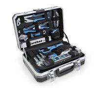 KARCHER Tool Box, 114 Piece Tool Set, I Tool Set Made of Chrome Vanadium & Carbon Steel with Hammer, Screwdriver, Socket Wrench, Bit Set and More Practical case for tools.