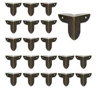 Karcy Box Corner Protectors Bronze Metal Furniture Corner Protector Decor Edge Guard with Screws for Box Table Cabinet 20pcs
