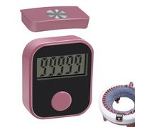 Kardeep Knitting Machine Counter, Row Counter for 32, 40, 48 Pin Machines, Magnetic, Pink, Circular