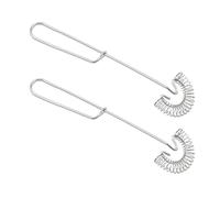 KarDoL 2 Pack Egg Whisk Sauce Whisk Gravy Whisk Scandinavian Type Flat Whisk Handheld Stainless Steel Wire, Small Spring Coil Whisk Egg Frother Milk Beater Blender Spiral Whisk Whipper Cooking Tools