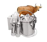 KardoL 3L, 5L, 10L Automatic Portable Pulse Breast Pump, Electric Stainless Steel Cattle Cow Milking Machine Vacuum Cow Sheep Goat Milker for Home Small-Scalefarm