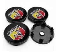 KardoL 4 Pcs 60mm Car Hub Centre Caps Compatible with for Fiat Abarth 595 500 Abarth 124 Spider - Rugged and durable Wheel Center Hub Cap,D