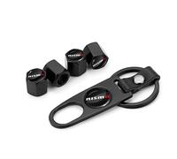 KardoL 4PCS Tyre Valve Caps Compatible with for Nismo Nissan Juke Tiida Teana GTR 350Z 370Z 240SX - Leakproof - sturdy Valve Cover