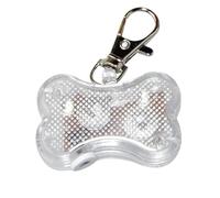 Kardrianio Dog Collar Light,Bone Shape Colorful Clip-On Pet Lights for Collars,Cat Dog Collar Lights Led for the Dark,Waterproof Safety Puppy Light for Night Walking with 3 Flashing Modes (WHITE)