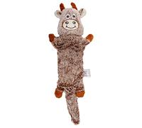 Kardrianio Squeaky Dog Toys,Animal Shapes Interactive Dog Toys for Boredom/Stressed, Puppy Toys with Squeaker Plush,Durable Chew Dog Toy Set for Small to Large Dogs (Cow)