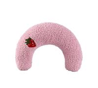 Kardrianio U-Shaped Pet Sleep Pillow,Polyester Pearl Cotton,Cat-Scratch Resistant Cuddle Pillow Pet Neck Support Toy,Dog & Cat Cuddle Pillow,Pet Supplies (pink)