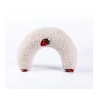 Kardrianio U-Shaped Pet Sleep Pillow,Polyester Pearl Cotton,Cat-Scratch Resistant Cuddle Pillow Pet Neck Support Toy,Dog & Cat Cuddle Pillow,Pet Supplies (white)