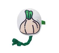 Kardrianio Vegetable-shaped Squeaky Dog Toys, self-entertaining squeaking toys, squeaky paper bread cat toys, dog toys, teething toys, pet interactive toys (Garlic)
