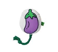 Kardrianio Vegetable-shaped Squeaky Dog Toys, self-entertaining squeaking toys, squeaky paper bread cat toys, dog toys, teething toys, pet interactive toys (Eggplant)