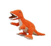 Kardrianio Vibrant Jungle Series Plush Squeaky Toys for Cats Dogs,8 Fun Animal Shapes with Crinkle & Squeaky Sounds, 35x12cm Perfect for Interactive Play (dinosaurs)