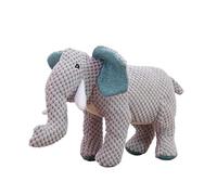 Kardrianio Vibrant Jungle Series Plush Squeaky Toys for Cats Dogs,8 Fun Animal Shapes with Crinkle & Squeaky Sounds, 35x12cm Perfect for Interactive Play (elephant)