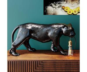 KARE Animal Bagheera table lamp black panther