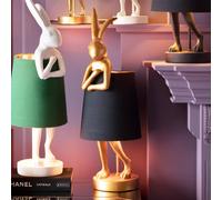 KARE Animal Rabbit table lamp, gold/black, 50 cm, E14