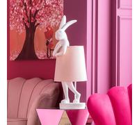 KARE Animal Rabbit table lamp, white/pink, 68 cm, E14