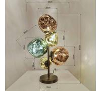 KARE Burbuja table lamp, multicoloured, glass, steel, 66 cm