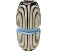 Kare Calabria Design Vase, Blue, Decorative, Porcelain, Handmade, Unique, 31 cm (H)